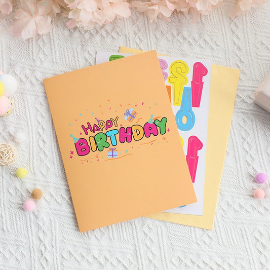 3D Birthday Pop-Up Card – Happy Birthday Gift Card with Balloons
