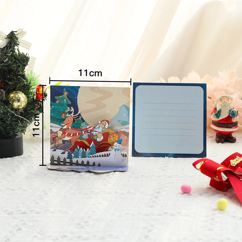 11 by 11 cm Santa and reindeer Christmas pop-up card