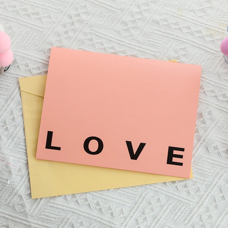 Pink LOVE pop-up greeting card with envelope