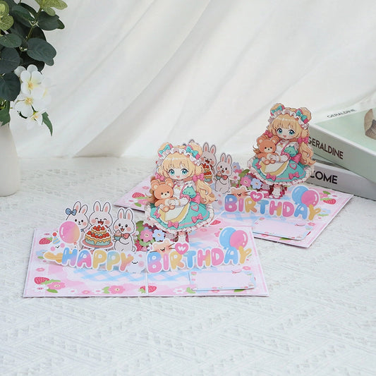 Cute Girl & Bunny Design