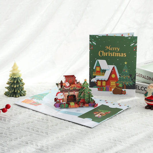 3D Christmas Pop-Up Card – Santa Fireplace