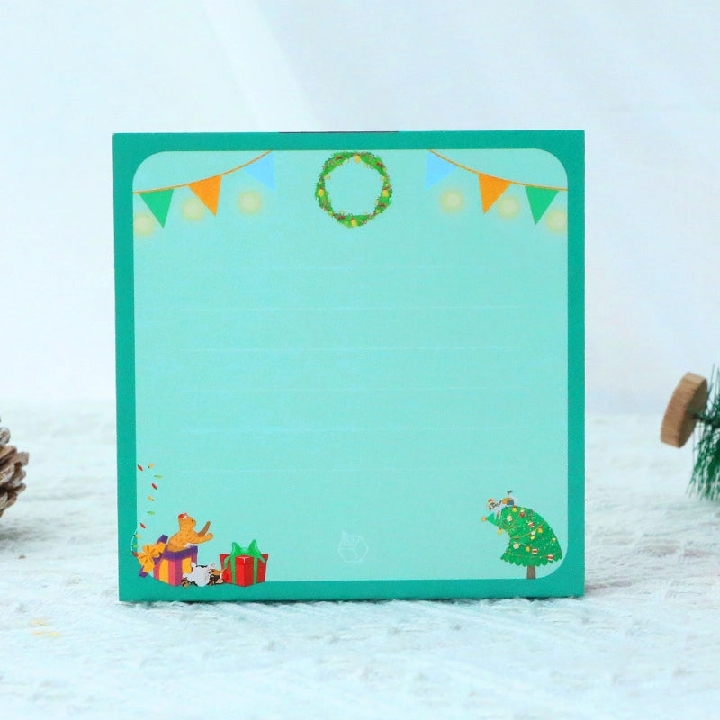 Cute cat Christmas 3D pop-up greeting card with gifts
