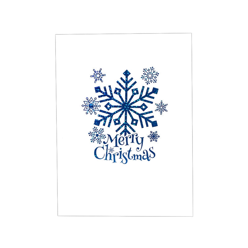 Christmas snowflake pop-up card envelope design