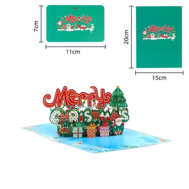 3D Christmas card size 15 x 20 cm