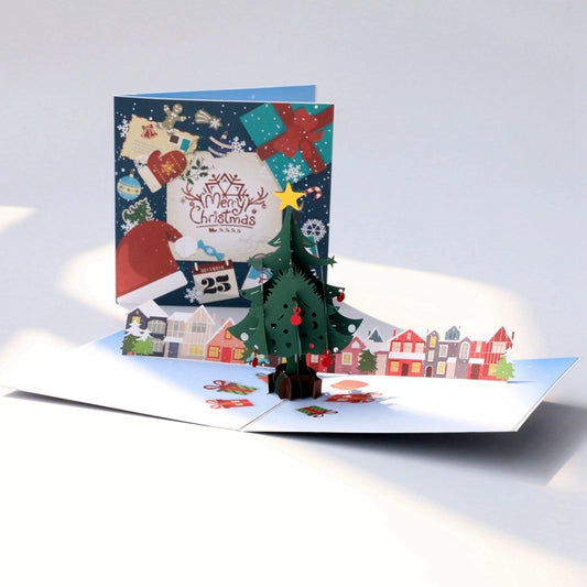 3D Pop-Up Christmas Tree Greeting Card – Merry Christmas Gift Card