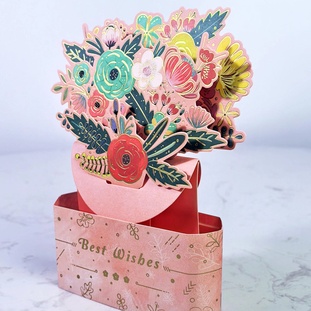 3D Pop Up Floral Bouquet Greeting Card