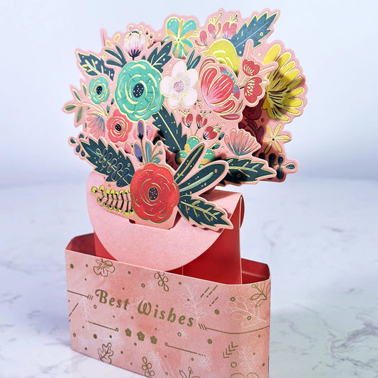 3D Pop Up Floral Bouquet Greeting Card