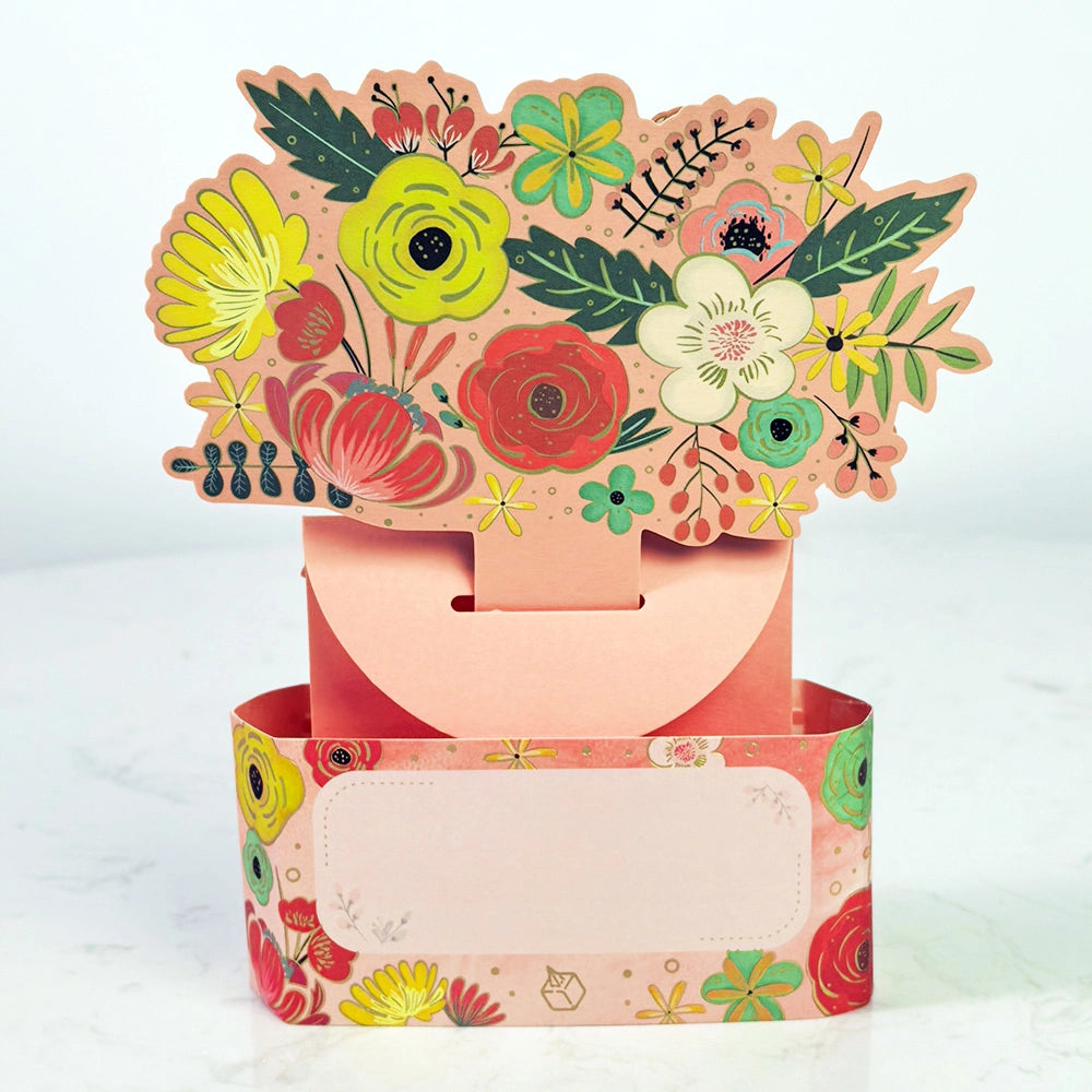 3D Pop Up Floral Bouquet Greeting Card