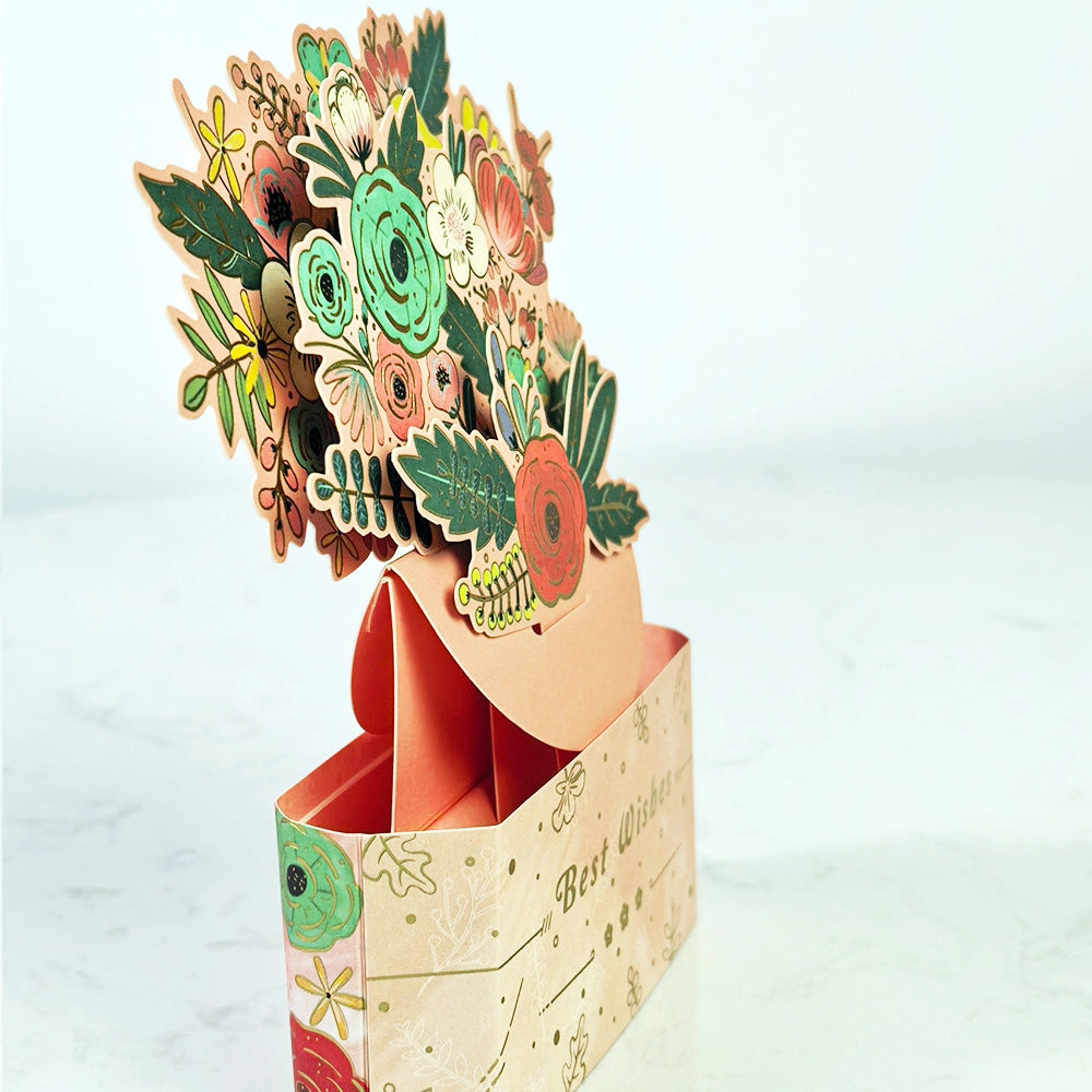 3D Pop Up Floral Bouquet Greeting Card