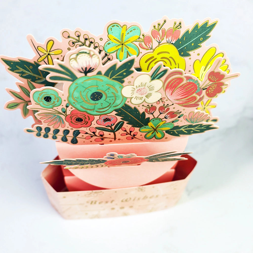 3D Pop Up Floral Bouquet Greeting Card