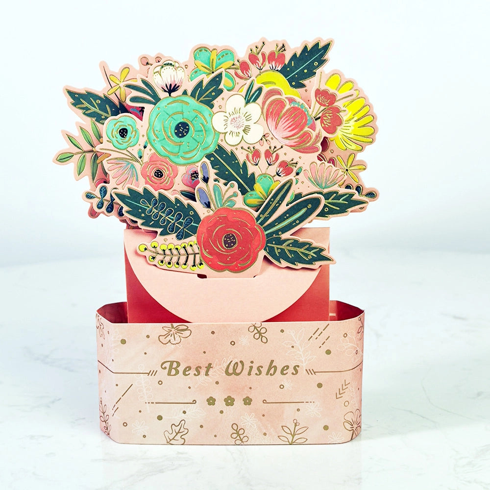 3D Pop Up Floral Bouquet Greeting Card