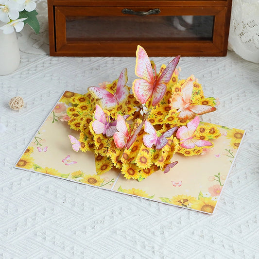 3D Sunflower Butterfly Pop-Up Card