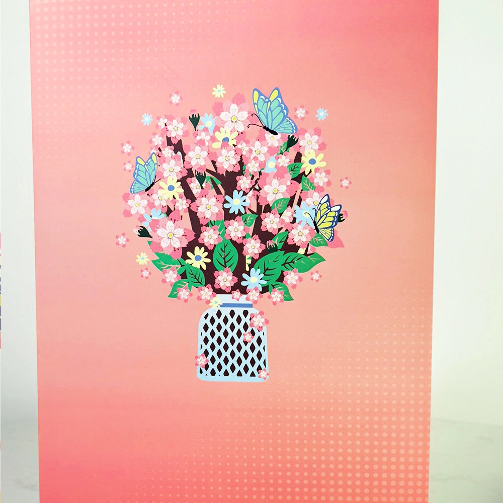 Closed Cherry Blossom Greeting Card Cover by AOO POP