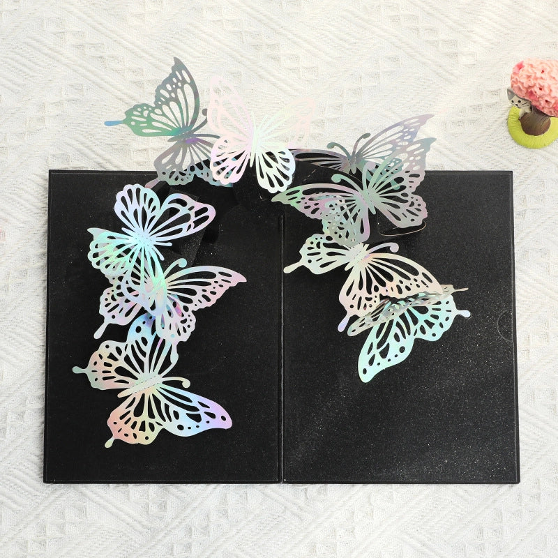 Butterfly 3D pop-up greeting card viewed from above